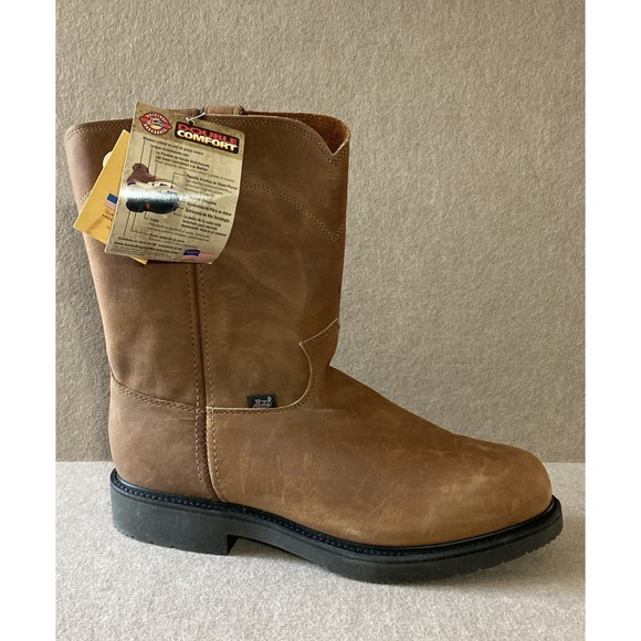 Justin Work Boots 4794 Men\'s Sz 14 D New Round‎ Toe  10\